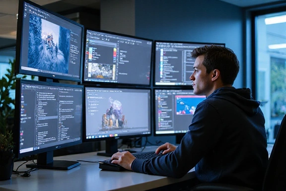 Une personne configurant un nouveau logiciel de streaming sur un ordinateur