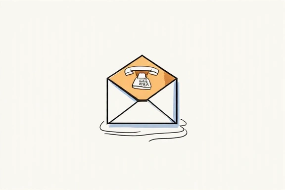 Icône d'enveloppe et de téléphone, représentant les moyens de contact