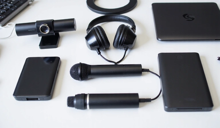 Assortiment de produits électroniques modernes.