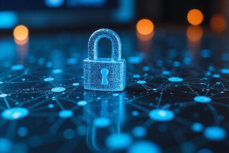 Cadenas numérique et bouclier symbolisant la cybersécurité